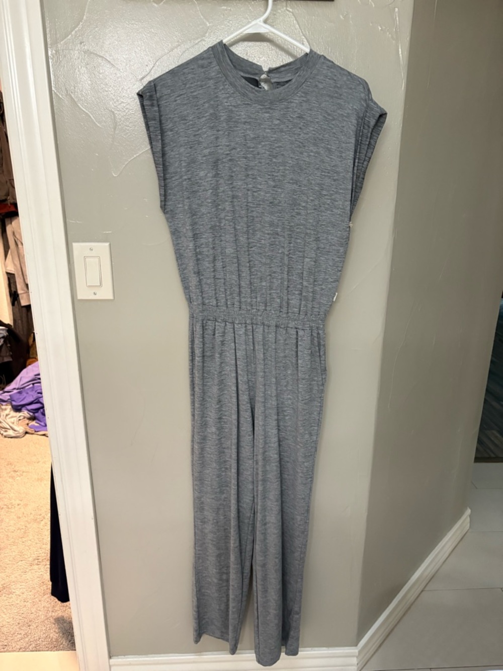Vuori Heather Gray Sleeveless Jumpsuit